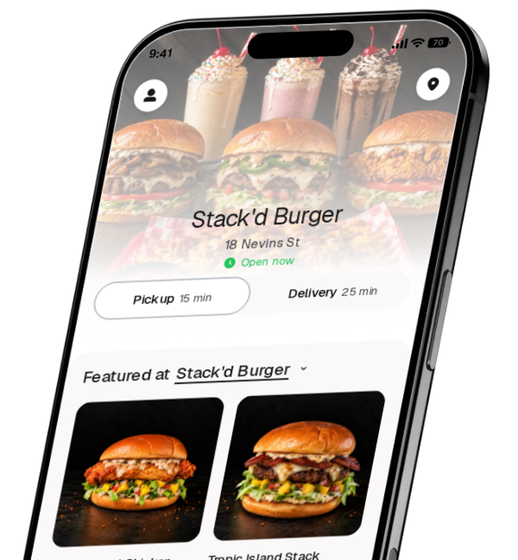 Stack'd Burger app preview