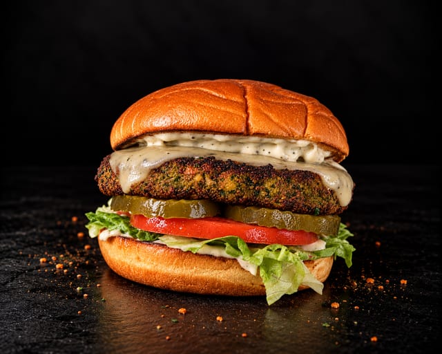 Veggie Burger with Cheese.